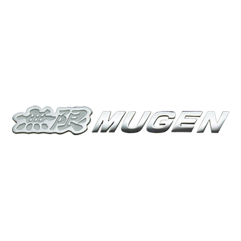 [NEW] JDM Honda Fit GR MUGEN Metal Logo Emblem Chrome Plated / White Genuine OEM