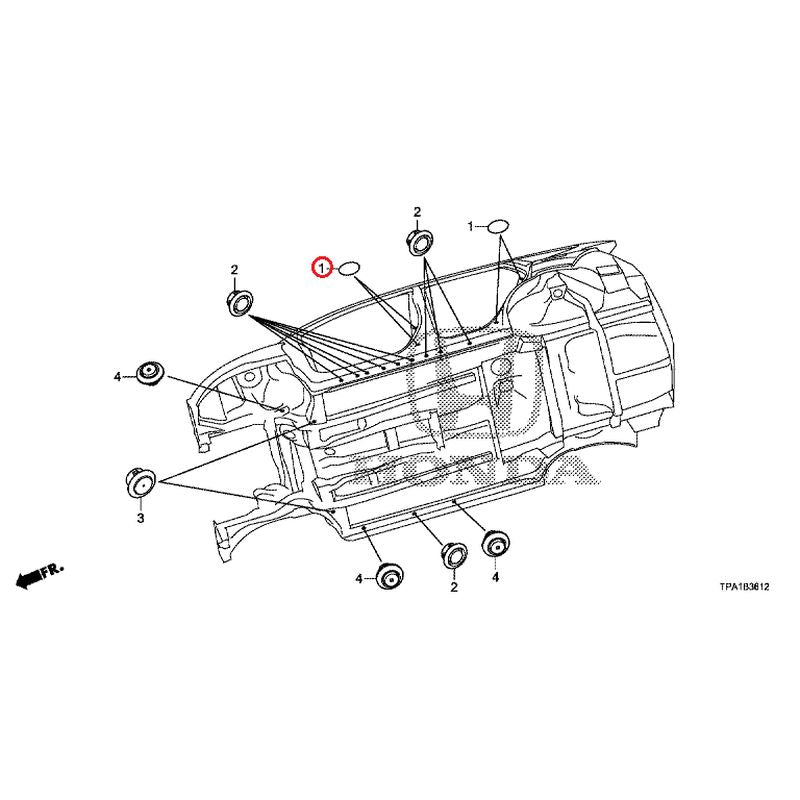 [NEW] JDM HONDA CR-V HYBRID RT5 2020 Grommet (Lower) GENUINE OEM