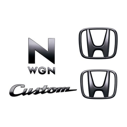 [NEW] JDM Honda N-WGN JH3/4 Black Emblem For Custom Standard Grill Genuine OEM