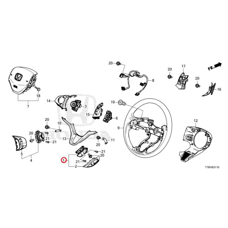 [NEW] JDM HONDA VEZEL HYBRID RU3 2020 Steering Wheel (SRS) GENUINE OEM