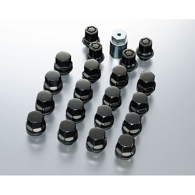 [NEW] JDM Mitsubishi DELICA D:5 CV1W Black Wheel Lock Nut & Lug Nut Set Genuine