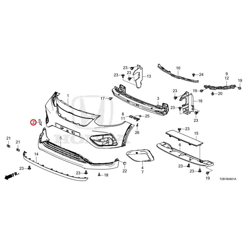 [NEW] JDM HONDA FIT e:HEV GR6 2021 Front Bumper (2) GENUINE OEM