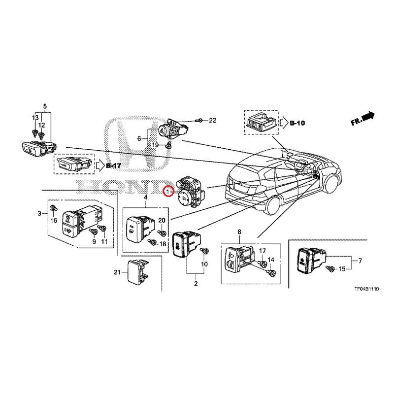 [NEW] JDM HONDA FIT GE8 2012 Switches GENUINE OEM