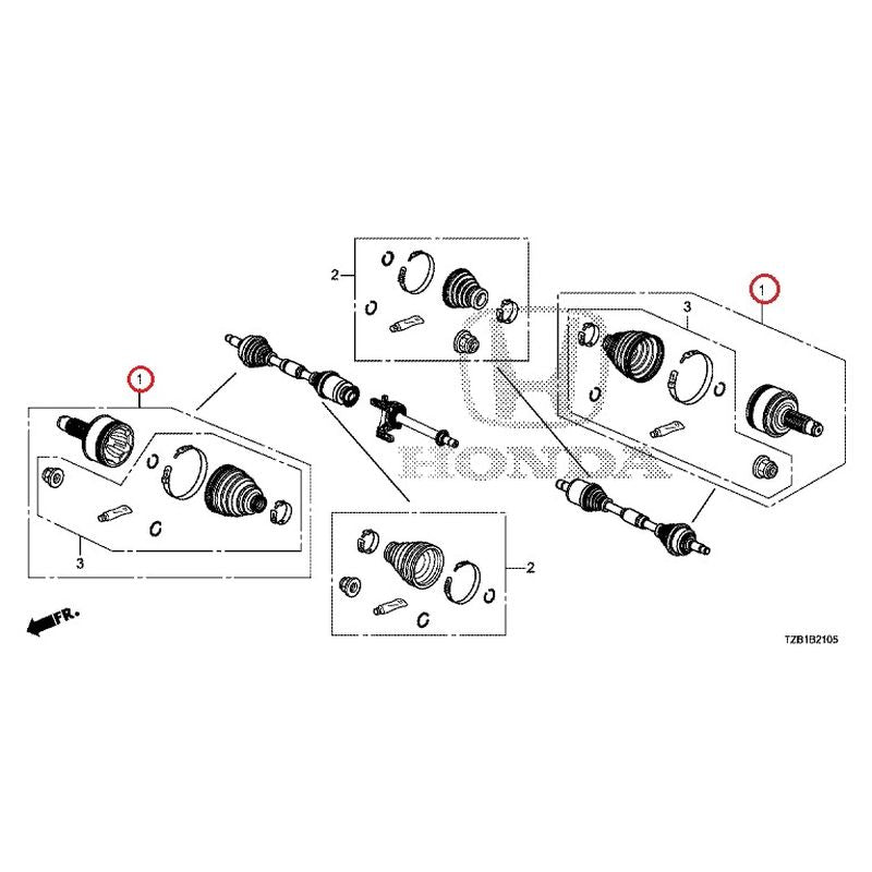 [NEW] JDM HONDA FIT e:HEV GR3 2023 Front Drive Shaft Set Short Parts GENUINE OEM