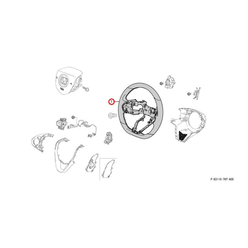 [NEW] JDM HONDA S660 JW5 2020 Modulo X Steering Wheel (HACR005) GENUINE OEM