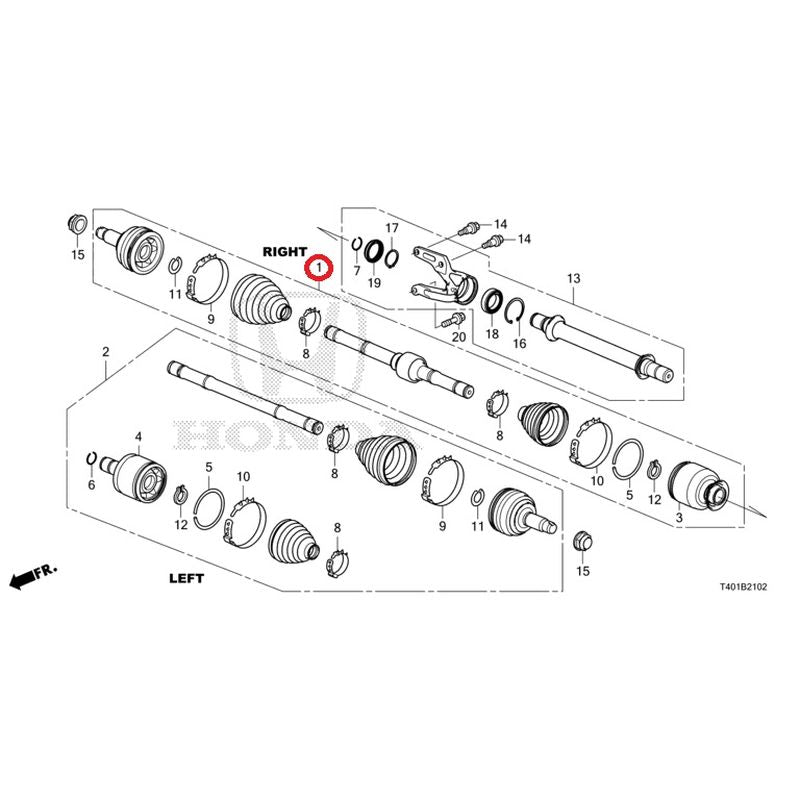 [NEW] JDM HONDA CIVIC FL5 2023 Front drive shaft/half shaft (TYPE R) GENUINE OEM