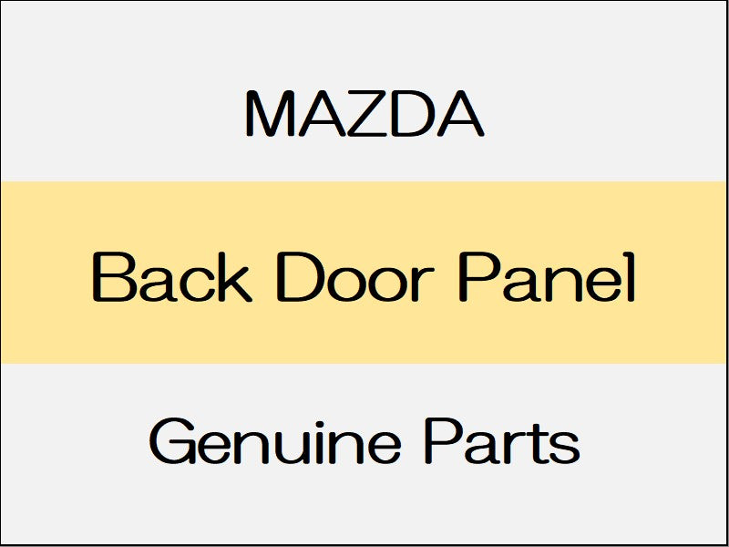 [NEW] JDM MAZDA CX-30 DM Back Door Panel