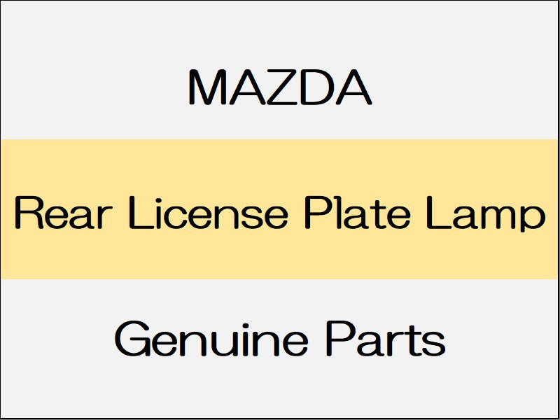 [NEW] JDM MAZDA CX-30 DM Rear License Plate Lamp
