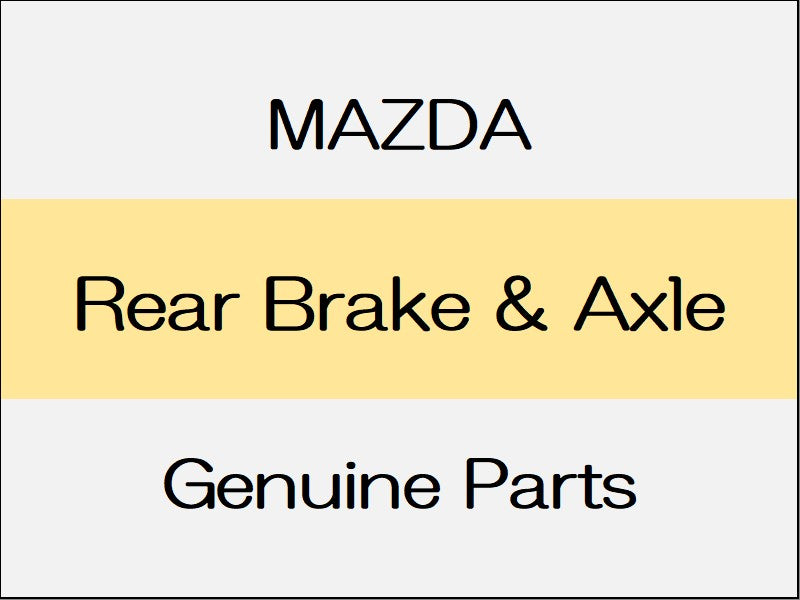 [NEW] JDM MAZDA CX-30 DM Rear Brake & Axle / 2WD
