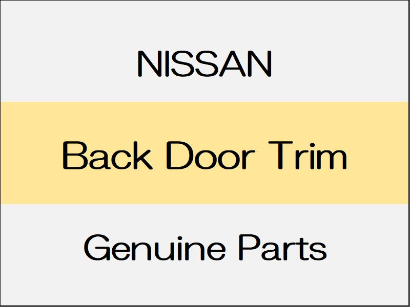 [NEW] JDM NISSAN ELGRAND E52 Back Door Trim