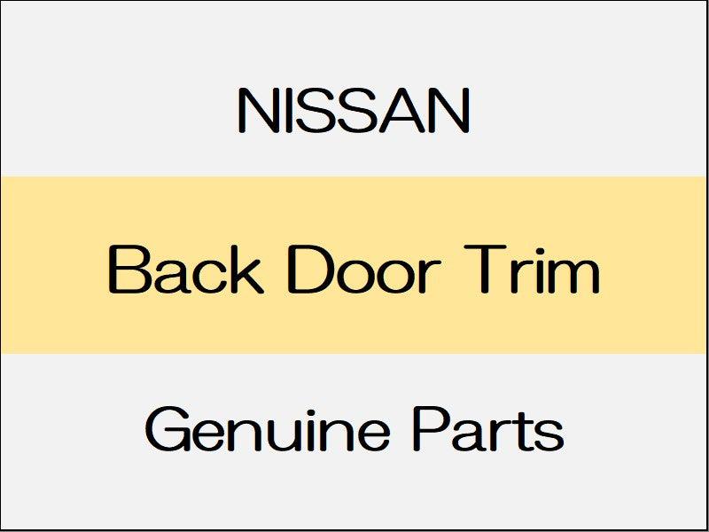 [NEW] JDM NISSAN NOTE E12 Back Door Trim