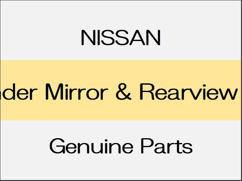 [NEW] JDM NISSAN NOTE E12 Rear Under Mirror & Rearview Camera