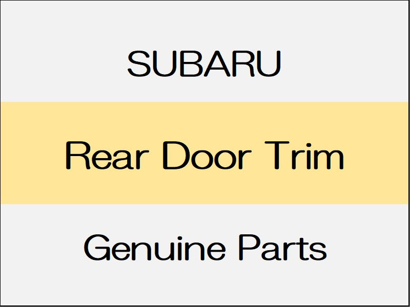 [NEW] JDM SUBARU WRX S4 VA Rear Door Trim