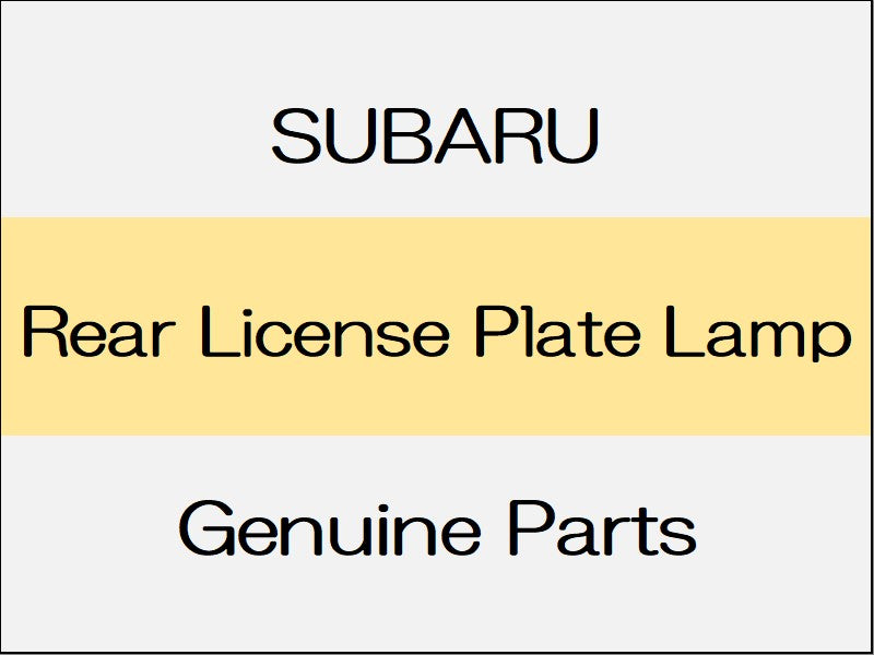 [NEW] JDM SUBARU LEVORG VM Rear License Plate Lamp