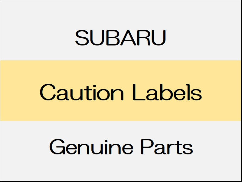 [NEW] JDM SUBARU FORESTER SK  Caution Labels