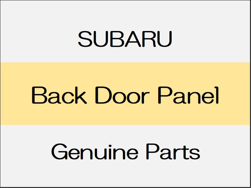 [NEW] JDM SUBARU FORESTER SK  Back Door Panel