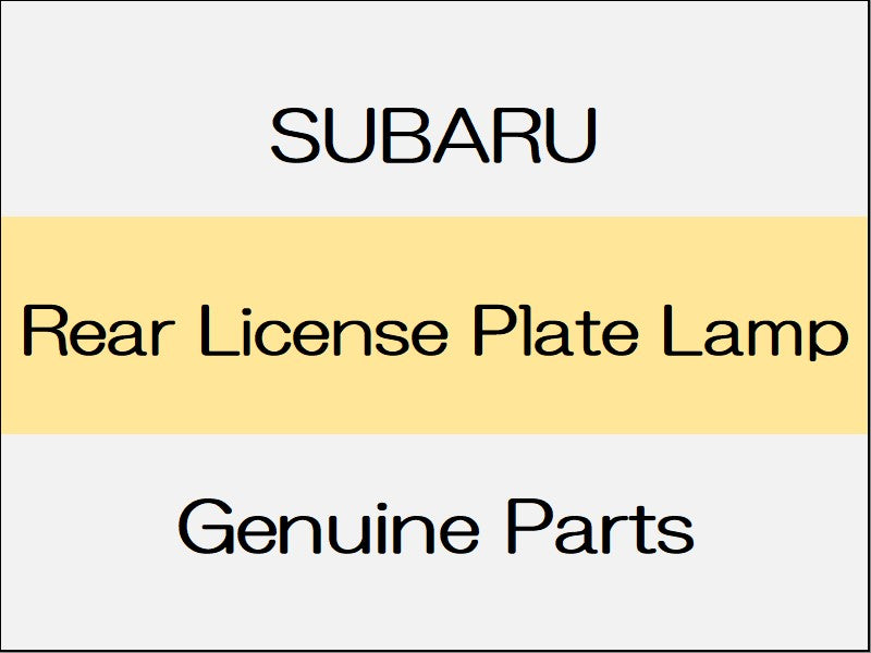 [NEW] JDM SUBARU FORESTER SK  Rear License Plate Lamp / FB25C