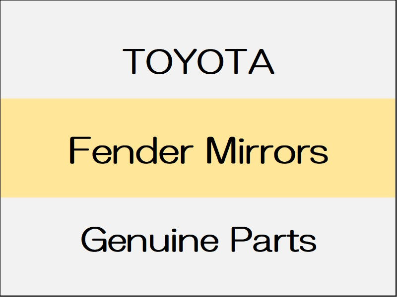 [NEW] JDM TOYOTA ALPHARD H3# Fender Mirrors / Without Panoramic View Monitor Left Only