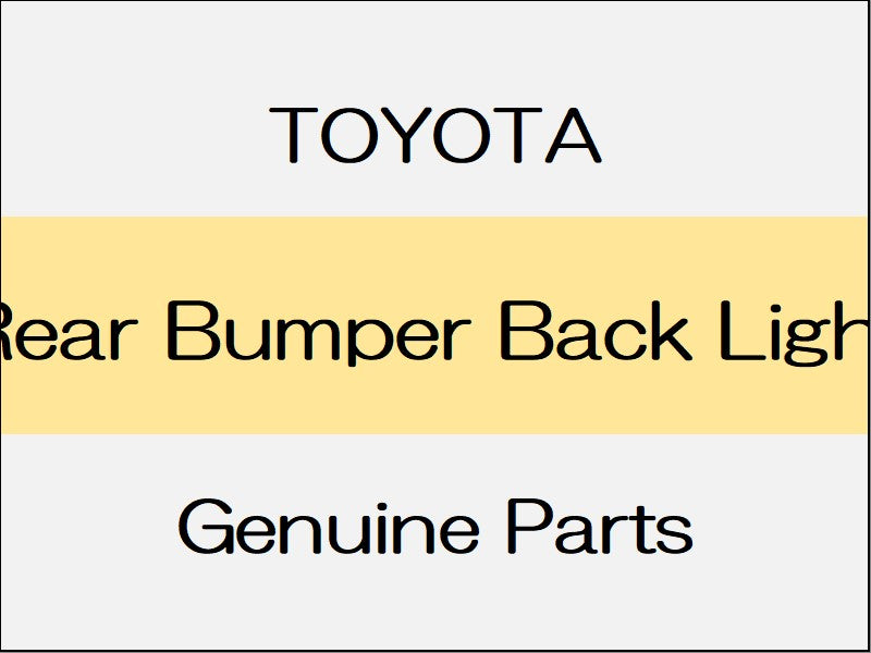 [NEW] JDM TOYOTA VITZ P13# Rear Bumper Back Light / G's series