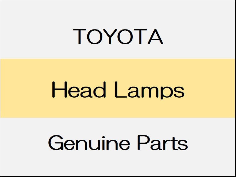 [NEW] JDM TOYOTA C-HR X10¥50 Head Lamps / from Oct 2019 Standard Series S-T, from Oct 2019 Standard Series S