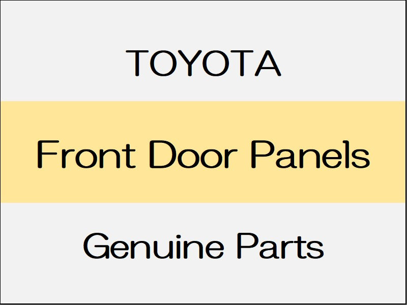 [NEW] JDM TOYOTA C-HR X10¥50 Front Door Panels