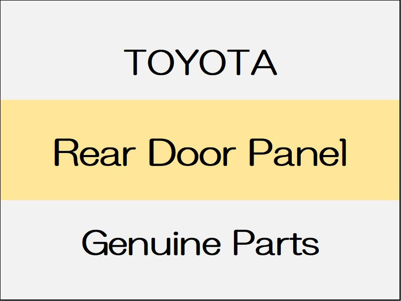 [NEW] JDM TOYOTA C-HR X10¥50 Rear Door Panel