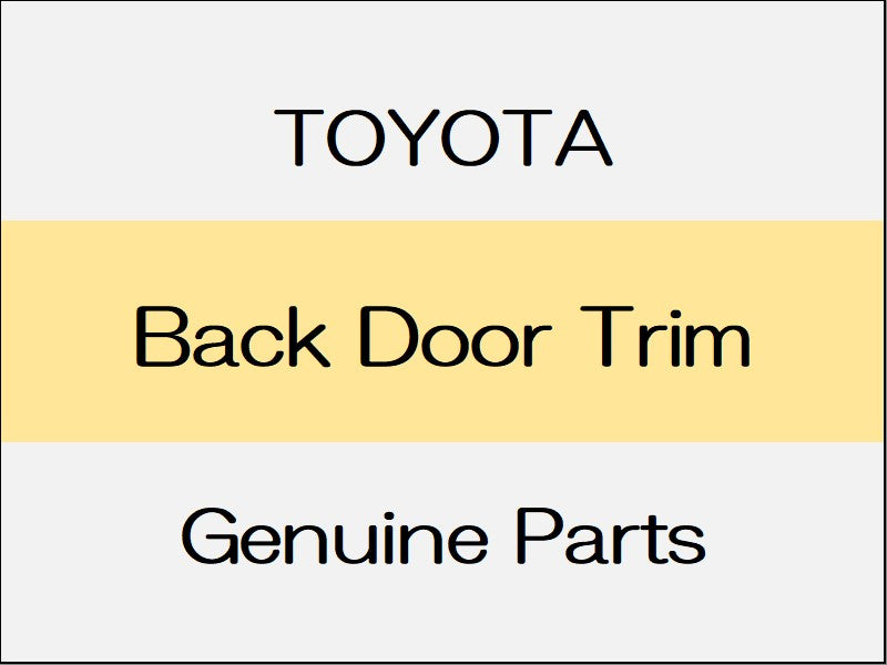 [NEW] JDM TOYOTA C-HR X10¥50 Back Door Trim