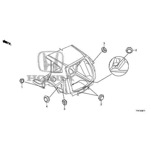 [NEW] JDM HONDA CR-V HYBRID RT5 2020 Grommets (Rear) GENUINE OEM