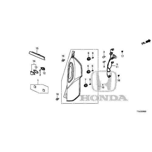 [NEW] JDM HONDA N-BOX JF3 2021 Tail Light/License Light (1) GENUINE OEM
