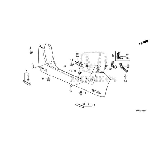 [NEW] JDM HONDA N-BOX JF3 2021 Rear Bumper (1) GENUINE OEM