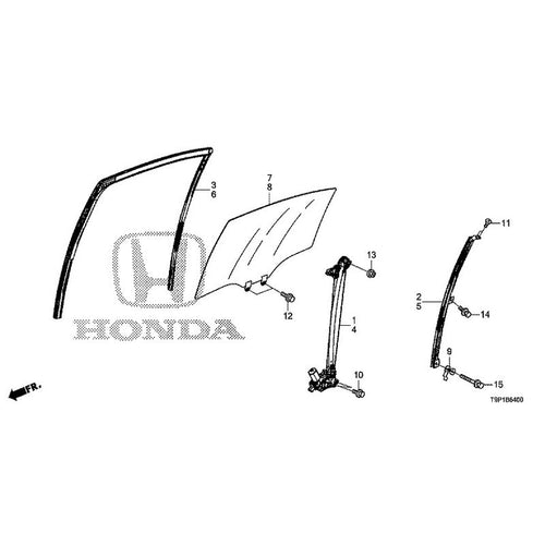 [NEW] JDM HONDA GRACE HYBRID GM4 2015 Rear Door Glass/Regulator GENUINE OEM