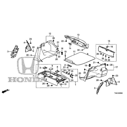 [NEW] JDM HONDA ACCORD CV3 2022 Rear Tray/Side Lining GENUINE OEM