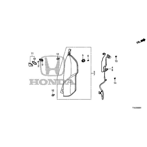 [NEW] JDM HONDA N-BOX CUSTOM JF3 2021 Tail Light/License Light (2) GENUINE OEM