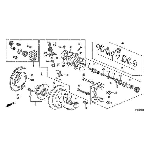 [NEW] JDM HONDA FIT HYBRID GP4 2012 Rear Brakes (Disc) GENUINE OEM