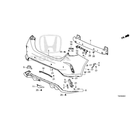 [NEW] JDM HONDA CIVIC FL5 2023 Rear Bumper (Type R) GENUINE OEM