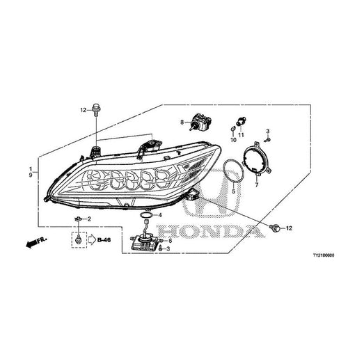 [NEW] JDM HONDA LEGEND HYBRID KC2 2016 Headlight (100/110/500/510) GENUINE OEM