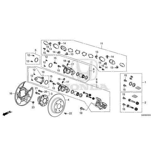 [NEW] JDM HONDA ZR-V RZ3 2023 Rear Brake GENUINE OEM